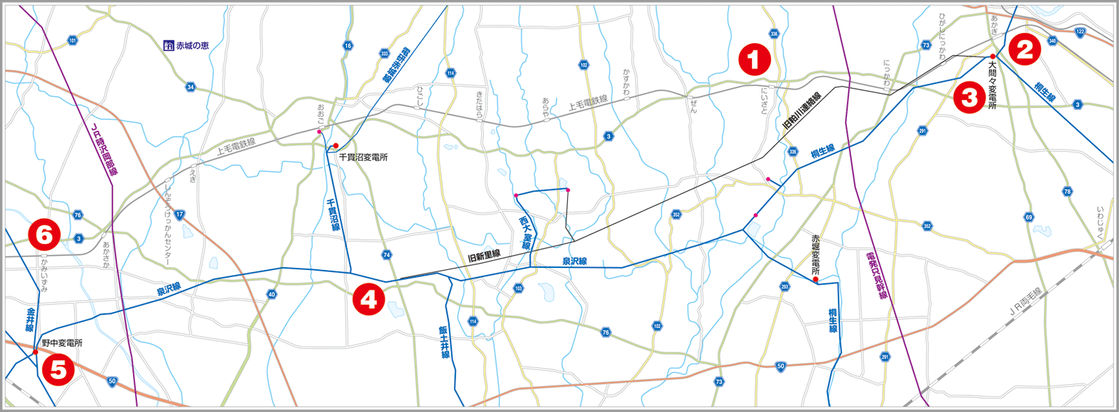 赤城山麓地図