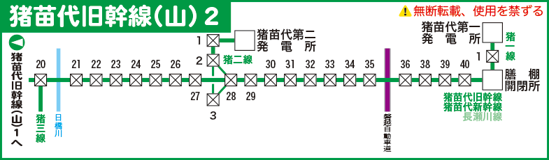 猪苗代旧幹線（山）２路線図