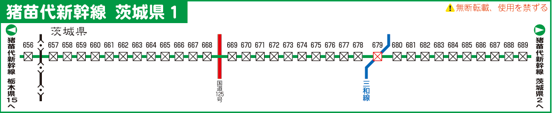 新幹線茨城１路線図