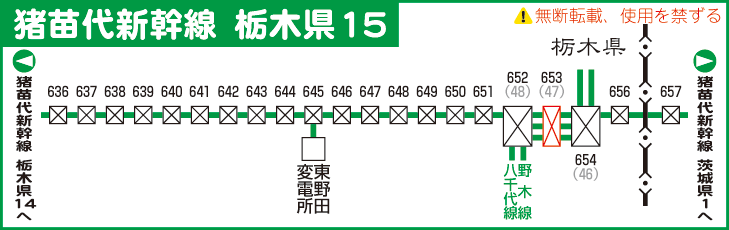 猪苗代新幹線栃木県15路線図