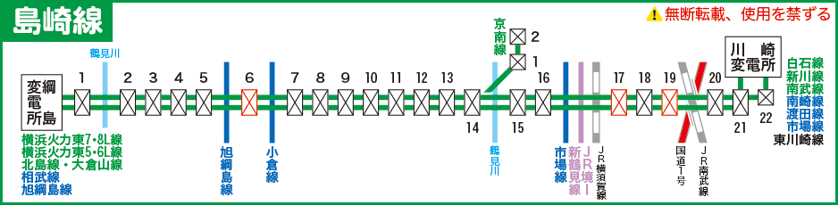 島崎線路線図