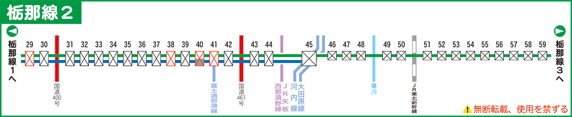 栃那線路線図２