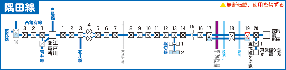 隅田線路線図