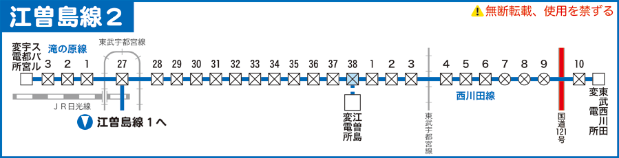 江曽島線路線図その２