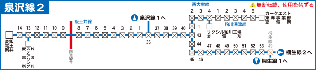 泉沢線路線図２