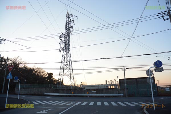 鞍掛変電所東から