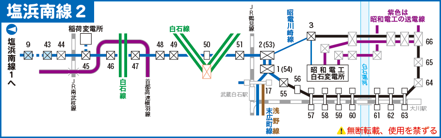 塩浜南線路線図２